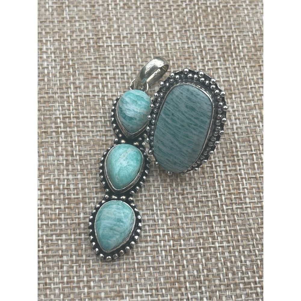 Amazonite Pendant and Ring Size 8.75